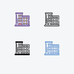 Apartment icons set in different style vector stock illustration