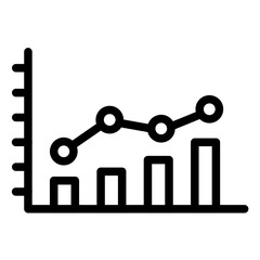 Bar Chart Line Icon Style