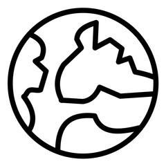 Worldwide Line Icon Style