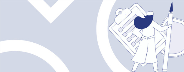 Doctor examines patient flat vector concept operation hand drawn illustration
