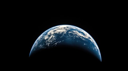 Obraz premium Stunning view of Earth from space, showcasing the vibrant blue oceans and swirling white clouds against a backdrop of deep blackness of the universe.