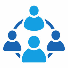 Team Meeting icon on white background