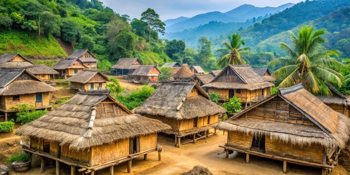 Traditional Naga Village Houses, northeastern india, architecture,  northeastern india