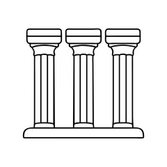 ancient columns icon, ancient columns vector illustration-simple illustration of ancient columns, perfect for ancient columns logos and icons