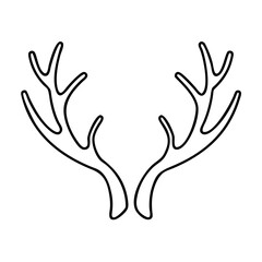 antler icon, antler vector illustration-simple illustration of antler, perfect for antler logos and icons