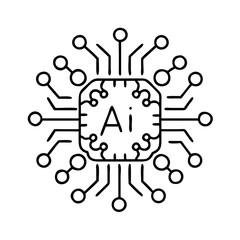 artificial intelligence logo icon, artificial intelligence logo vector illustration-simple illustration of artificial intelligence logo, perfect for artificial intelligence logo logos and icons