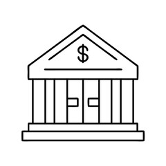 bank building icon, bank building vector illustration-simple illustration of bank building, perfect for bank building logos and icons