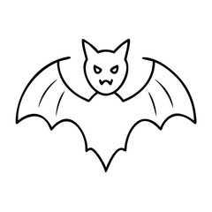 bat icon, bat vector illustration-simple illustration of bat, perfect for bat logos and icons