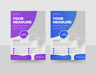 Corporate business flyer template design set, modern business flyer template, abstract business flyer and creative design,  flyer in A4 template,  Flyer, flyers, leaflet, magazine, modern flier.