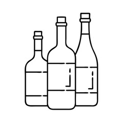 bottles of alcohol icon, bottles of alcohol vector illustration-simple illustration of bottles of alcohol, perfect for bottles of alcohol logos and icons