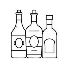 bottles of alcohol icon, bottles of alcohol vector illustration-simple illustration of bottles of alcohol, perfect for bottles of alcohol logos and icons