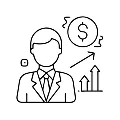 business person icon, business person vector illustration-simple illustration of business person, perfect for business person logos and icons