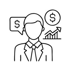 business person icon, business person vector illustration-simple illustration of business person, perfect for business person logos and icons