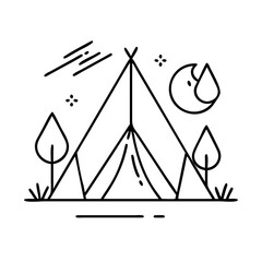 camp icon icon, camp icon vector illustration-simple illustration of camp icon, perfect for camp icon logos and icons
