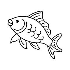 carp fish icon, carp fish vector illustration-simple illustration of carp fish, perfect for carp fish logos and icons