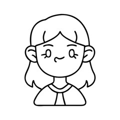 character head icon, character head vector illustration-simple illustration of character head, perfect for character head logos and icons