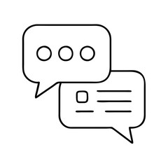 Fototapeta premium chat icon, chat vector illustration-simple illustration of chat, perfect for chat logos and icons