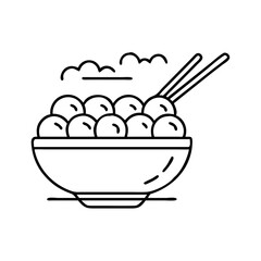 chinese food icon, chinese food vector illustration-simple illustration of chinese food, perfect for chinese food logos and icons