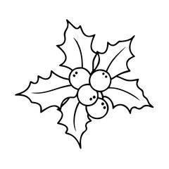 christmas holly berry icon, christmas holly berry vector illustration-simple illustration of christmas holly berry, perfect for christmas holly berry logos and icons