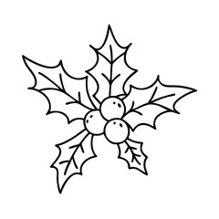 christmas holly berry icon, christmas holly berry vector illustration-simple illustration of christmas holly berry, perfect for christmas holly berry logos and icons