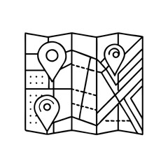 city map icon, city map vector illustration-simple illustration of city map, perfect for city map logos and icons