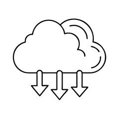 cloud icon icon, cloud icon vector illustration-simple illustration of cloud icon, perfect for cloud icon logos and icons