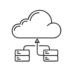 cloud storage icon, cloud storage vector illustration-simple illustration of cloud storage, perfect for cloud storage logos and icons