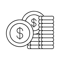 coins icon, coins vector illustration-simple illustration of coins, perfect for coins logos and icons