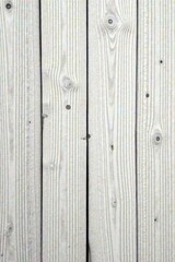 Fototapeta premium Whitewashed wooden backdrop, showing knots & cracks, photo, white wood texture, texture