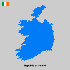 ireland map vector isolated on transparent background