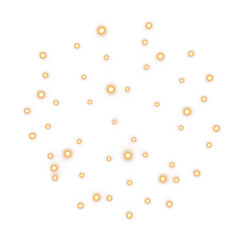 Gold fireworks glittering exploding isolate on transparent backgrounds 3d illustrations png