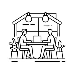 coworking icon, coworking vector illustration-simple illustration of coworking, perfect for coworking logos and icons