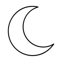 crescent moon icon, crescent moon vector illustration-simple illustration of crescent moon, perfect for crescent moon logos and icons