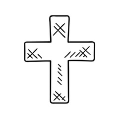 Obraz premium cross icon, cross vector illustration-simple illustration of cross, perfect for cross logos and icons