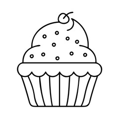 cupcake icon, cupcake vector illustration-simple illustration of cupcake, perfect for cupcake logos and icons