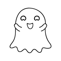 cute ghost icon icon, cute ghost icon vector illustration-simple illustration of cute ghost icon, perfect for cute ghost icon logos and icons
