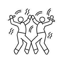 dance glyph icon icon, dance glyph icon vector illustration-simple illustration of dance glyph icon, perfect for dance glyph icon logos and icons