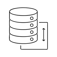 database icon, database vector illustration-simple illustration of database, perfect for database logos and icons