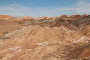 Fototapeta premium Scenery of Zhangye Danxia National Geopark (Rainbow Mountains) in Gansu, China