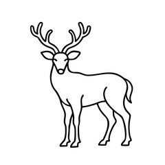 Obraz premium deer icon, deer vector illustration-simple illustration of deer, perfect for deer logos and icons
