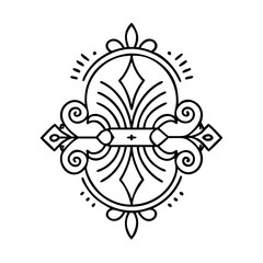 Fototapeta premium deco retro vintage icon icon, deco retro vintage icon vector illustration-simple illustration of deco retro vintage icon, perfect for deco retro vintage icon logos and icons