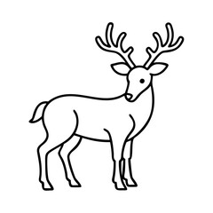 deer icon, deer vector illustration-simple illustration of deer, perfect for deer logos and icons