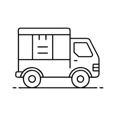 delivery truck icon, delivery truck vector illustration-simple illustration of delivery truck, perfect for delivery truck logos and icons