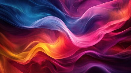 Obraz premium Harmonic color waves flowing smoothly creating an ethereal abstract backdrop
