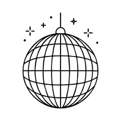 disco ball icon, disco ball vector illustration-simple illustration of disco ball, perfect for disco ball logos and icons