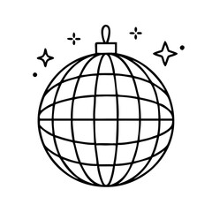 disco ball icon, disco ball vector illustration-simple illustration of disco ball, perfect for disco ball logos and icons