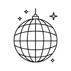 disco ball icon, disco ball vector illustration-simple illustration of disco ball, perfect for disco ball logos and icons