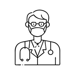 doctor icon, doctor vector illustration-simple illustration of doctor, perfect for doctor logos and icons