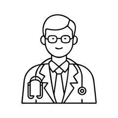 doctor icon, doctor vector illustration-simple illustration of doctor, perfect for doctor logos and icons