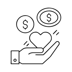 donation icon icon, donation icon vector illustration-simple illustration of donation icon, perfect for donation icon logos and icons